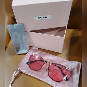 Miu Miu Pink Purple sunglasses garnet frame violet lenses